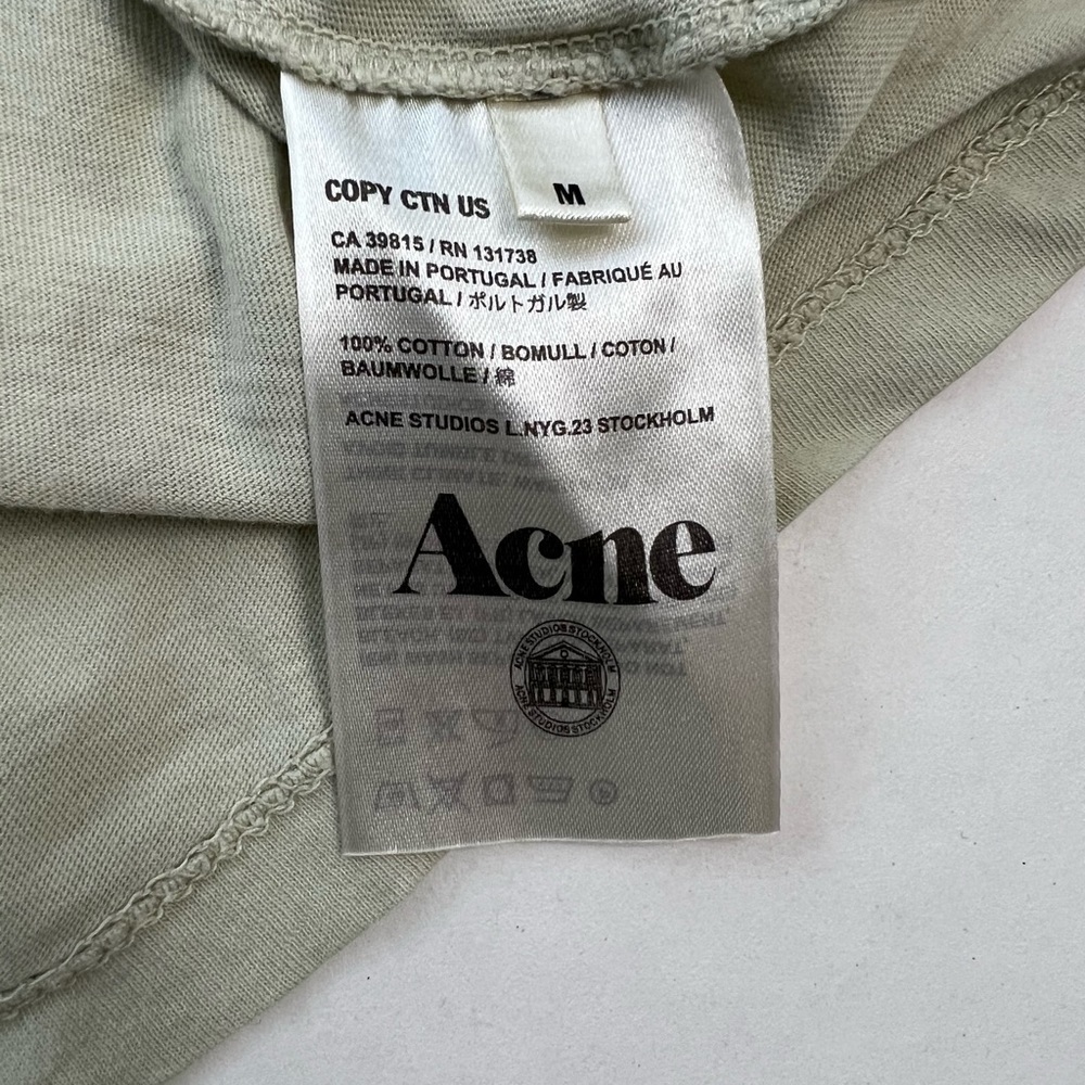 Acne Studios Solid Scoop Neck Fitted Tee - Picture 3 of 6